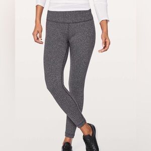 Lululemon Wunder Under Hi-Rise 7/8 Tight 25" Heathered Herringbone Heathered Bla